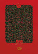 Joyeux No&euml;l avec fleurs et rubans festifs